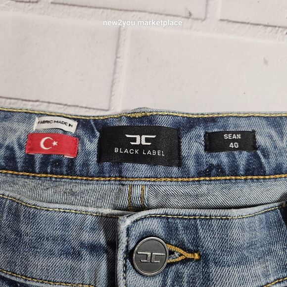 new Jordan Craig straight leg size 40x32 black label Denim blue jeans - Picture 3 of 8